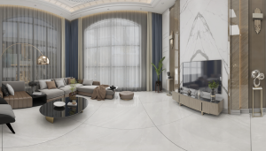 Gạch 100x100 Ấn Độ Saran Grey (Bóng)