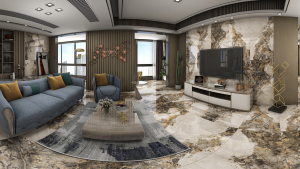 Gạch 60x120 Ấn Độ Glimpse Gold (Siêu Bóng)