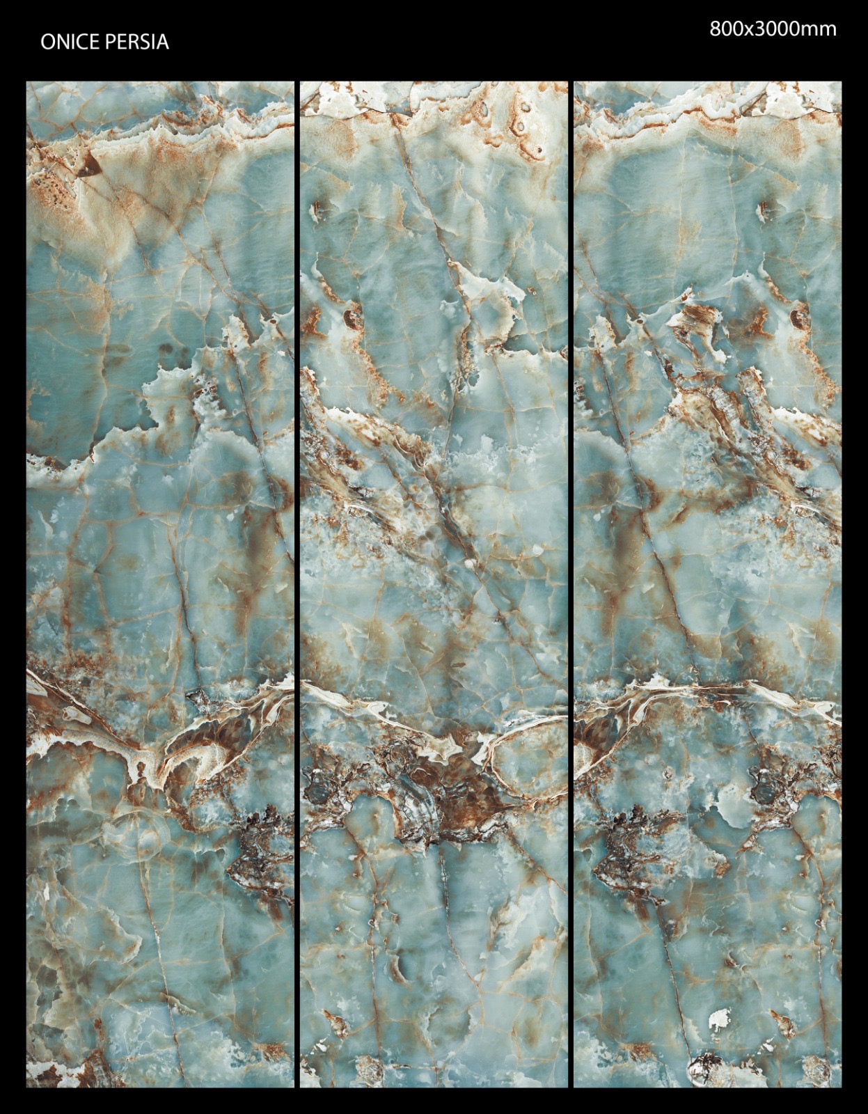 Đá nung kết cao cấp Onice Persia kích thước 80x3000x15mm