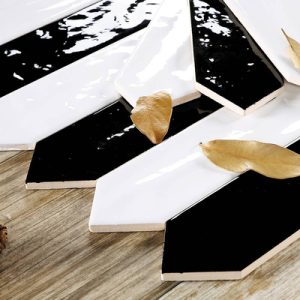 gạch thẻ khuôn trắng bóng 4 cạnh hai bên 75x300mm M75300